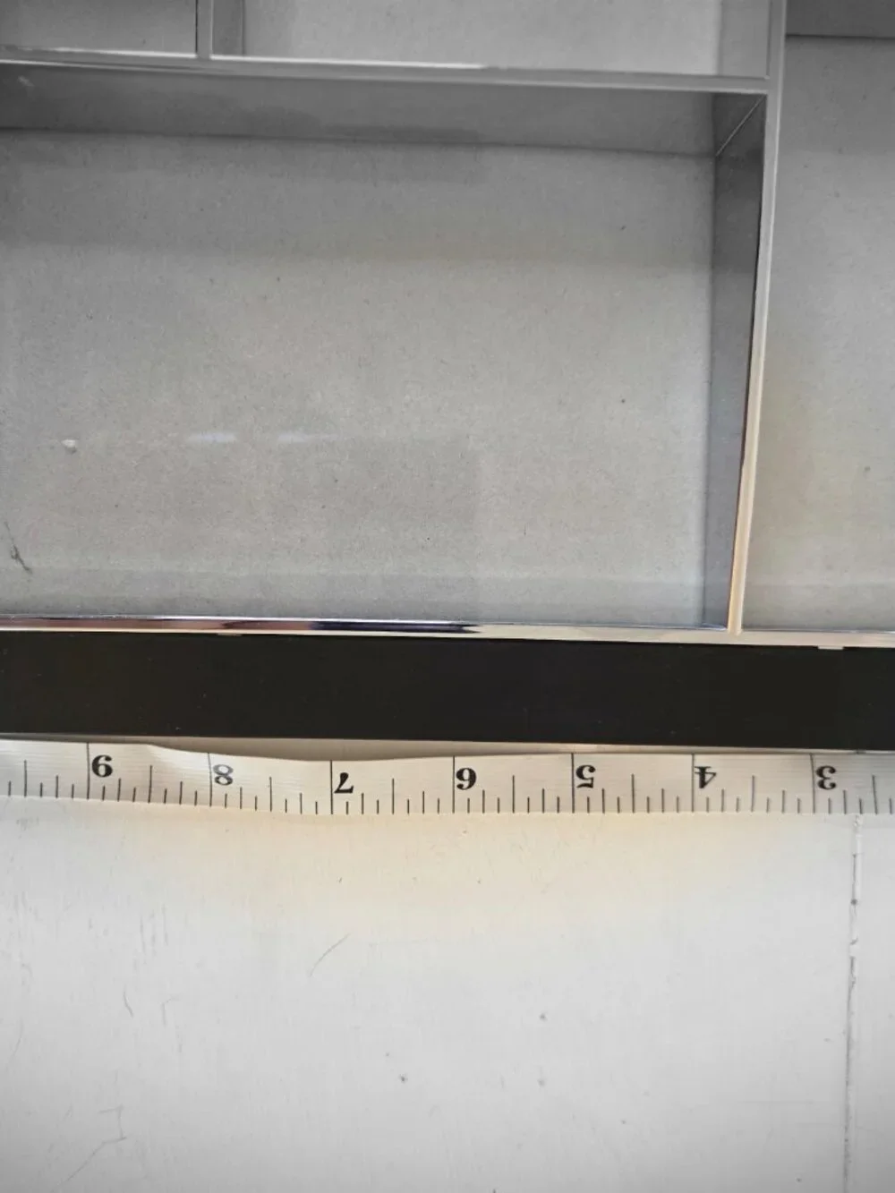Curved Shelf Multi Photo Frame 13.75 X 10.75 Black and Silver NWOT
